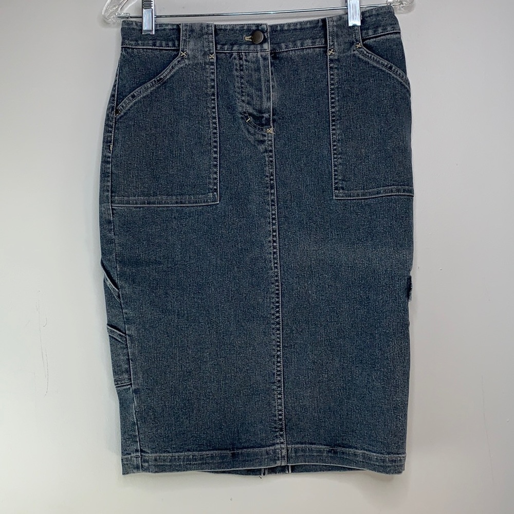 Elie Tahiri denim pencil skirt